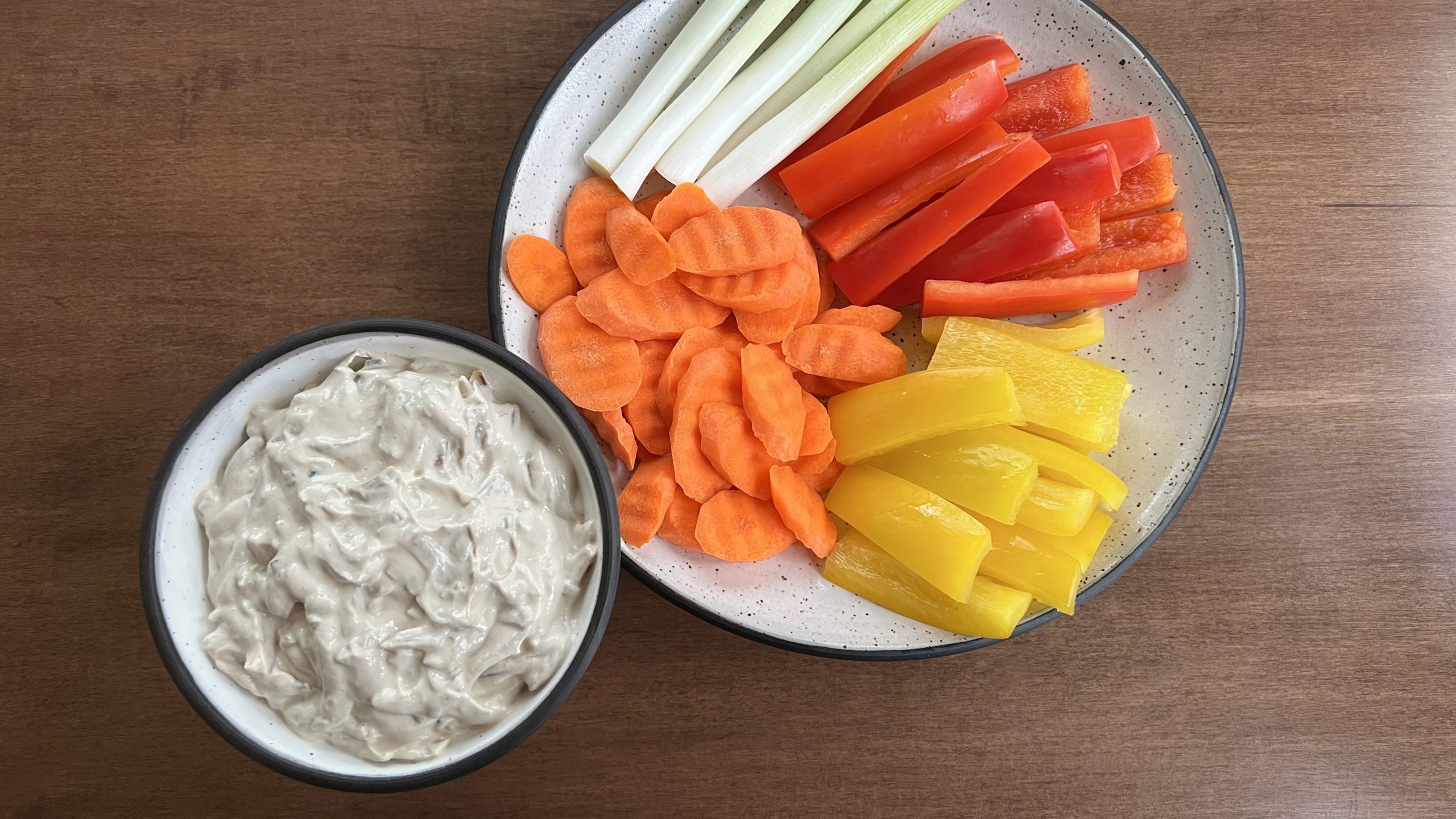 Caramelized Onion Dip with Vegetables