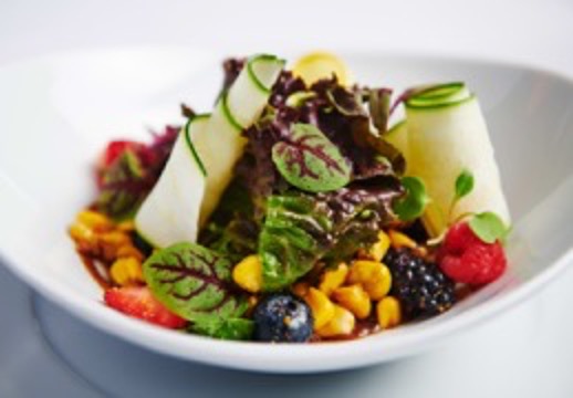 Corn Salad with Prune and Mustard Dressing